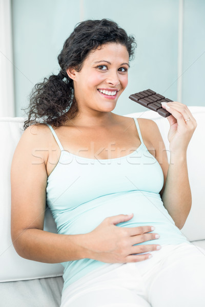 Ritratto felice donna donna incinta seduta Foto d'archivio © wavebreak_media