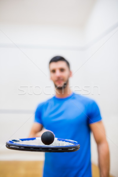 Man balancing a ball on his racket Stock photo © wavebreak_media