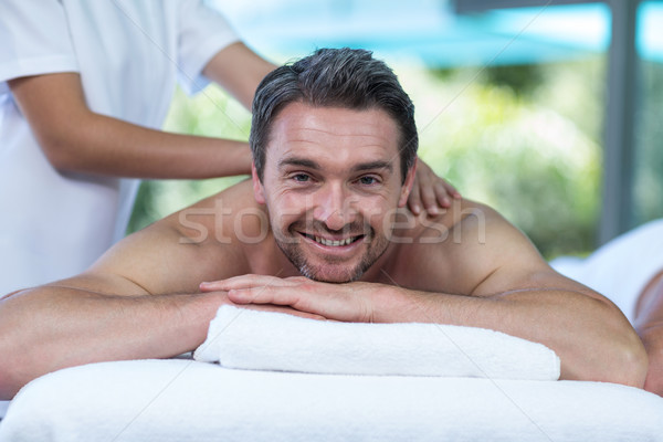 Zdjęcia stock: Człowiek · powrót · masażu · masażysta · portret · spa