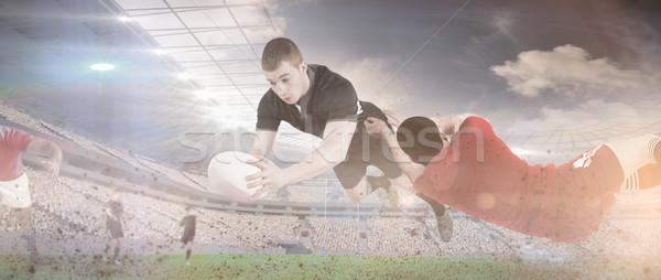 Composite image of a rugby player scoring a try Stock photo © wavebreak_media