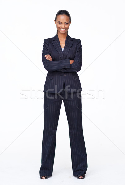 Isolated confident Indian businesswoman smiling at the camera Stock photo © wavebreak_media