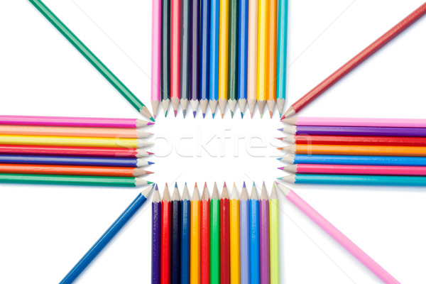 Сток-фото: Top · мнение · цвета · карандашей · форма · белый