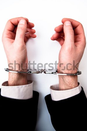Mann Handschellen Geschäftsmann Recht Executive Kette Stock foto © wavebreak_media