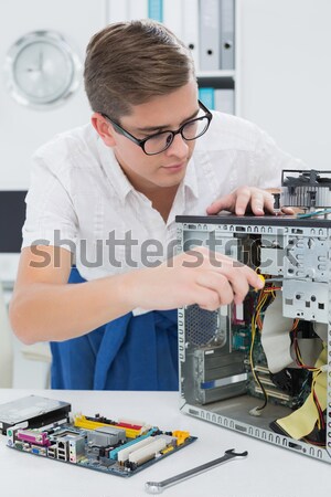 Close-up of computer engineer repairing sound card Stock photo © wavebreak_media