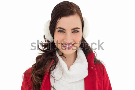 Portrait of a smiling brunette with winter wear Stock photo © wavebreak_media