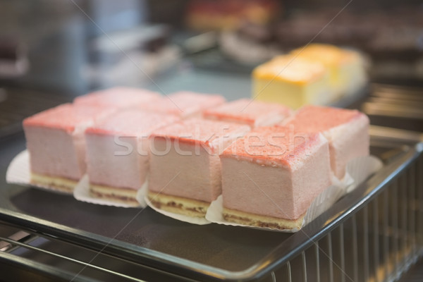 Close up of fresh pink cheesecakes Stock photo © wavebreak_media