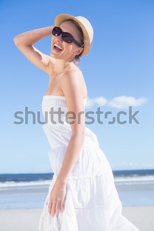 Foto stock: Hermosa · mujer · rubia · playa · mujer · sexy