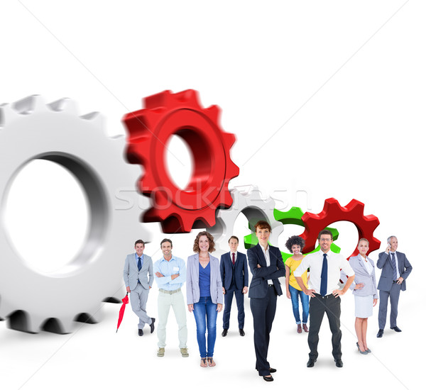 изображение бизнес-команды белый красный Сток-фото © wavebreak_media