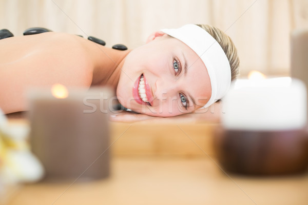 Schönen genießen heißen Stein Massage Stock foto © wavebreak_media