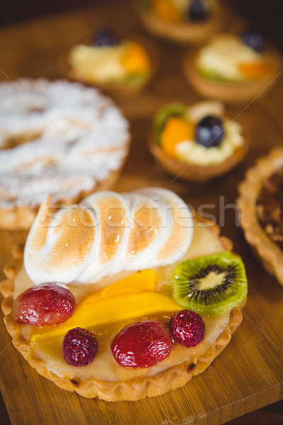 Vista frutas empanadas Cafetería café Foto stock © wavebreak_media