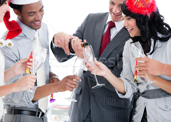 Business team drinking champagne to celebrate christmas Stock photo © wavebreak_media