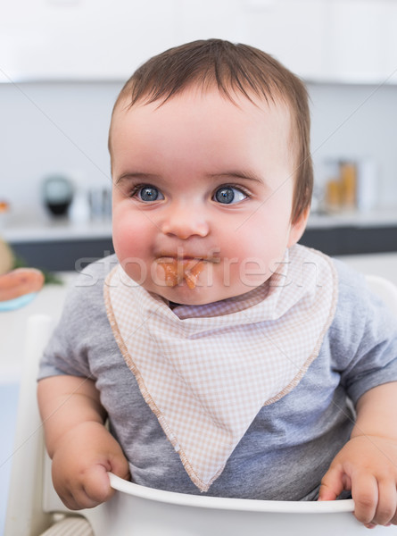 Rommelig baby eten voedsel jongen keuken Stockfoto © wavebreak_media