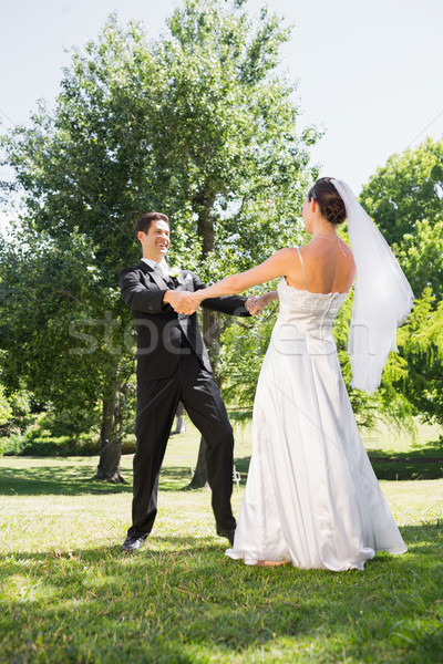 Bride and groom enjoying in park Stock photo © wavebreak_media