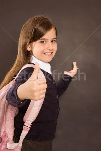 Cute souriant caméra noir école heureux [[stock_photo]] © wavebreak_media