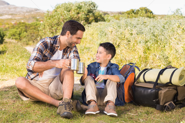 Father and son on a hike together Stock photo © wavebreak_media