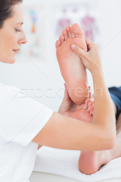 человека ног массаж медицинской служба женщину Сток-фото © wavebreak_media