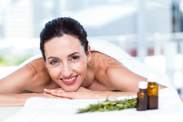 Smiling woman getting an aromatherapy treatment Stock photo © wavebreak_media
