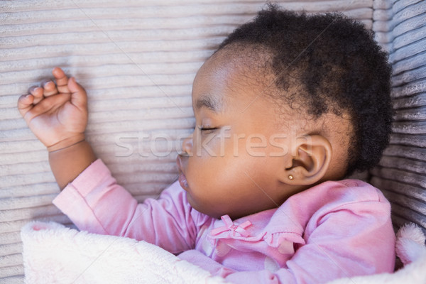 Little girl adormecido sofá sala de estar bebê casa Foto stock © wavebreak_media