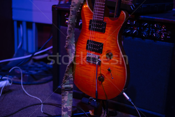 Electronic guitar in recording studio Stock photo © wavebreak_media