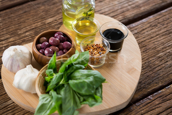 Pickled olives with various ingredients Stock photo © wavebreak_media