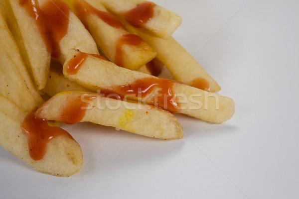 Francia sült sültkrumpli asztal közelkép szendvics Stock fotó © wavebreak_media