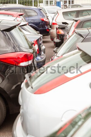 Widoku rząd showroom samochodu detalicznej Zdjęcia stock © wavebreak_media