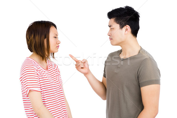 Argument weiß rot chinesisch weiblichen Stock foto © wavebreak_media
