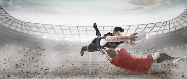 圖像 橄欖球 播放機 體育場 男子 商業照片 © wavebreak_media