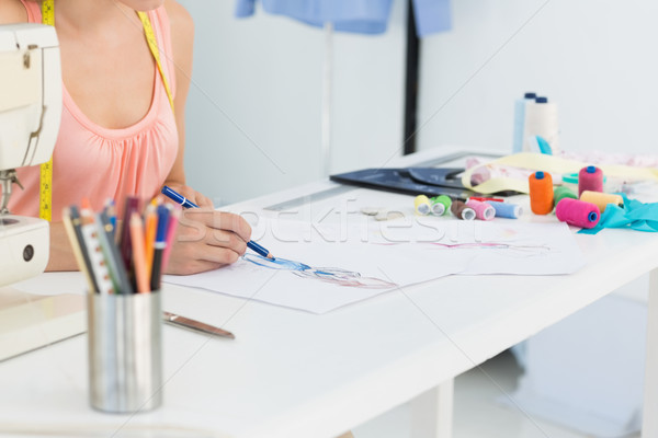 Mid section of a fashion designer working on her designs Stock photo © wavebreak_media