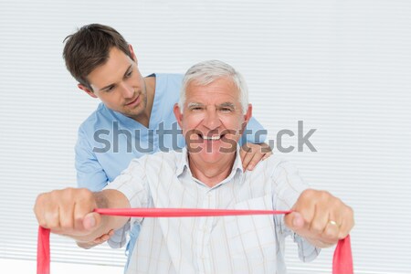 [[stock_photo]]: Homme · supérieurs · Retour · médicaux · bureau