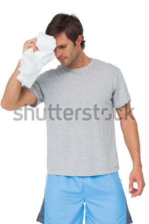 Foto stock: Decepcionado · fútbol · ventilador · blanco · hombre · fútbol