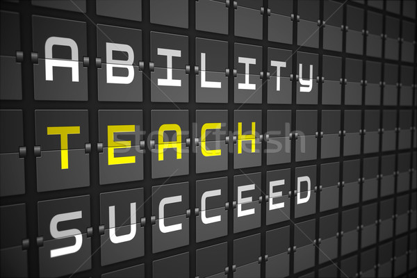 Teach buzzwords on black mechanical board Stock photo © wavebreak_media