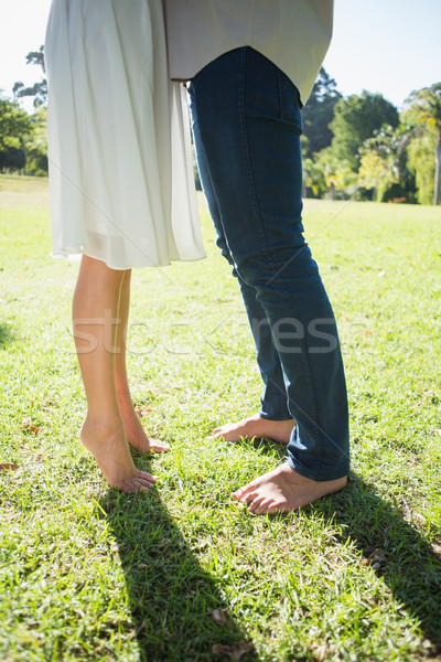 Casais em pé grama primavera Foto stock © wavebreak_media