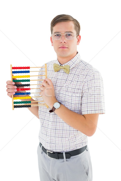 Geeky hipster holding an abacus Stock photo © wavebreak_media