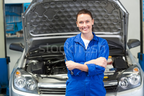 Mechanic smiling at the camera Stock photo © wavebreak_media