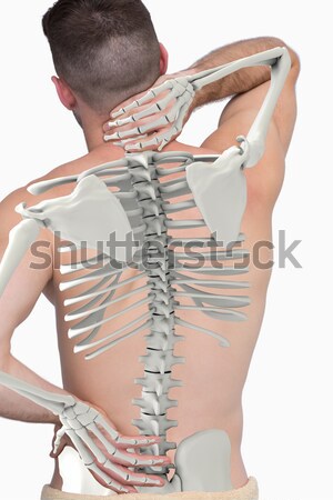 Dolor de espalda mujer compuesto digital desnuda fitness rojo Foto stock © wavebreak_media