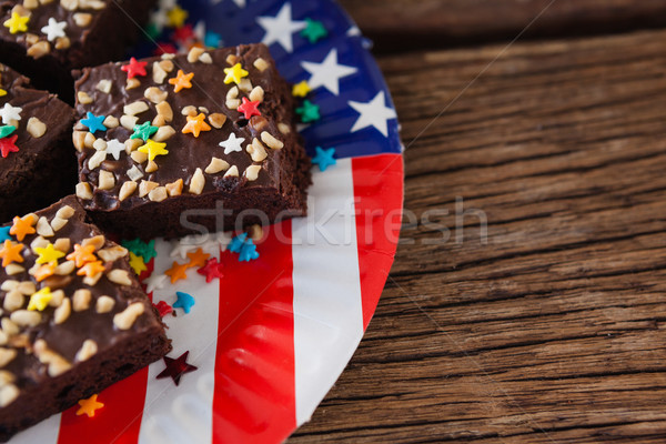 Stock photo: Pastries served on plate with 4th July theme