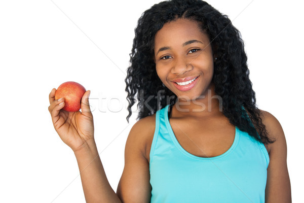 Model red apple alb fericit măr Imagine de stoc © wavebreak_media