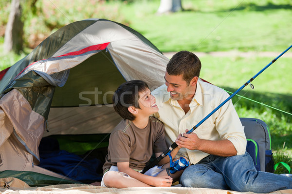 Sohn Fischerei Vater-Sohn Vater Liebe Kind Stock foto © wavebreak_media