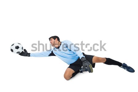 Kapus kék készít mentés fehér futball Stock fotó © wavebreak_media