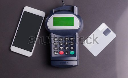 Overhead of pin terminal and smartphone Stock photo © wavebreak_media