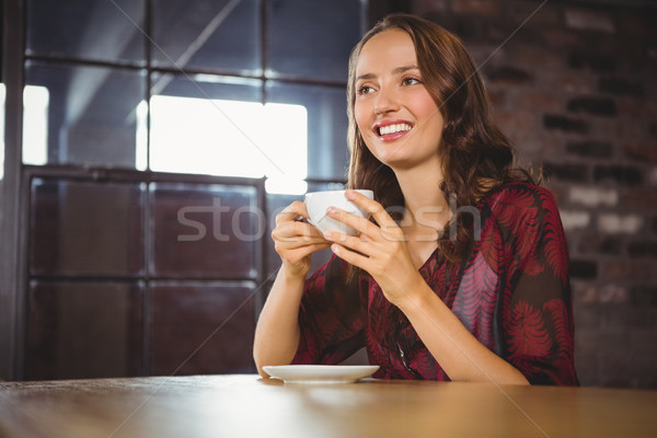 Sorridere bruna Cup caffè coffee shop Foto d'archivio © wavebreak_media