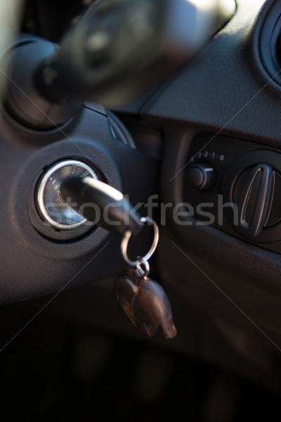 Car interior with dashboard and key Stock photo © wavebreak_media