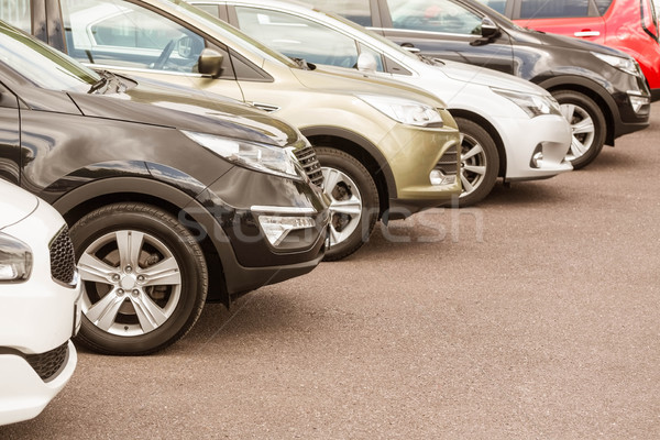 Foto stock: Ver · sala · de · exposição · carro · varejo