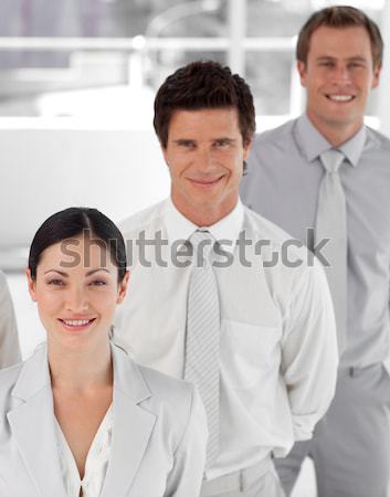 Stock photo: Business team showing Spirit and expressing Positivity