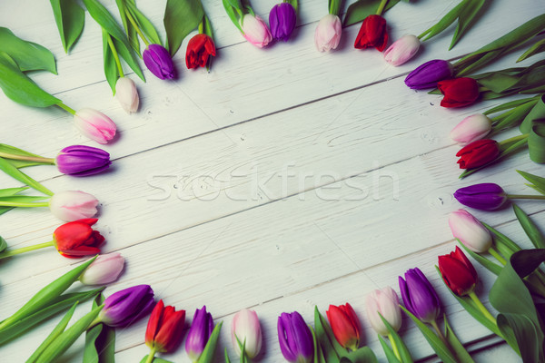 Tulips forming frame  Stock photo © wavebreak_media