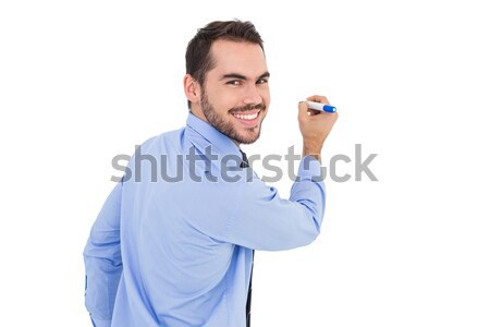 Happy young male mechanic using mobile phone Stock photo © wavebreak_media