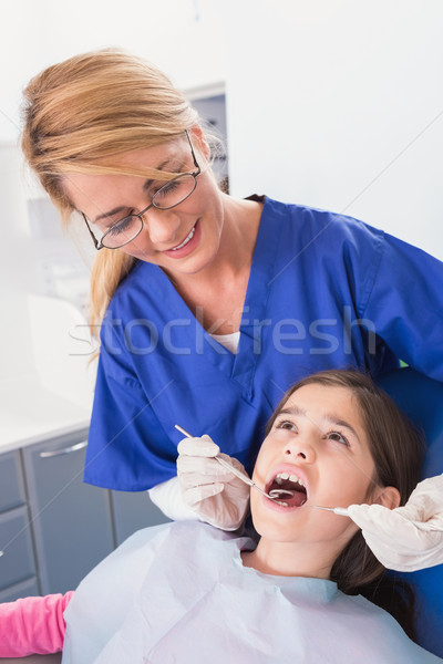 Dişçi korkmuş genç hasta diş Stok fotoğraf © wavebreak_media