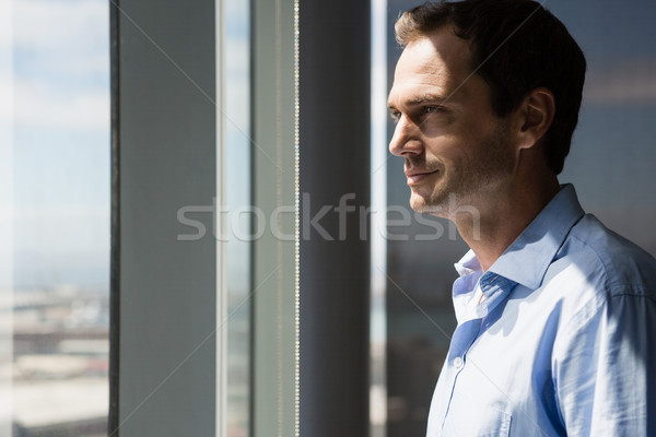 Masculina ejecutivo mirando ventana oficina Foto stock © wavebreak_media