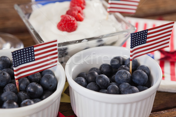 Blueberries in bowl with 4th july theme Stock photo © wavebreak_media